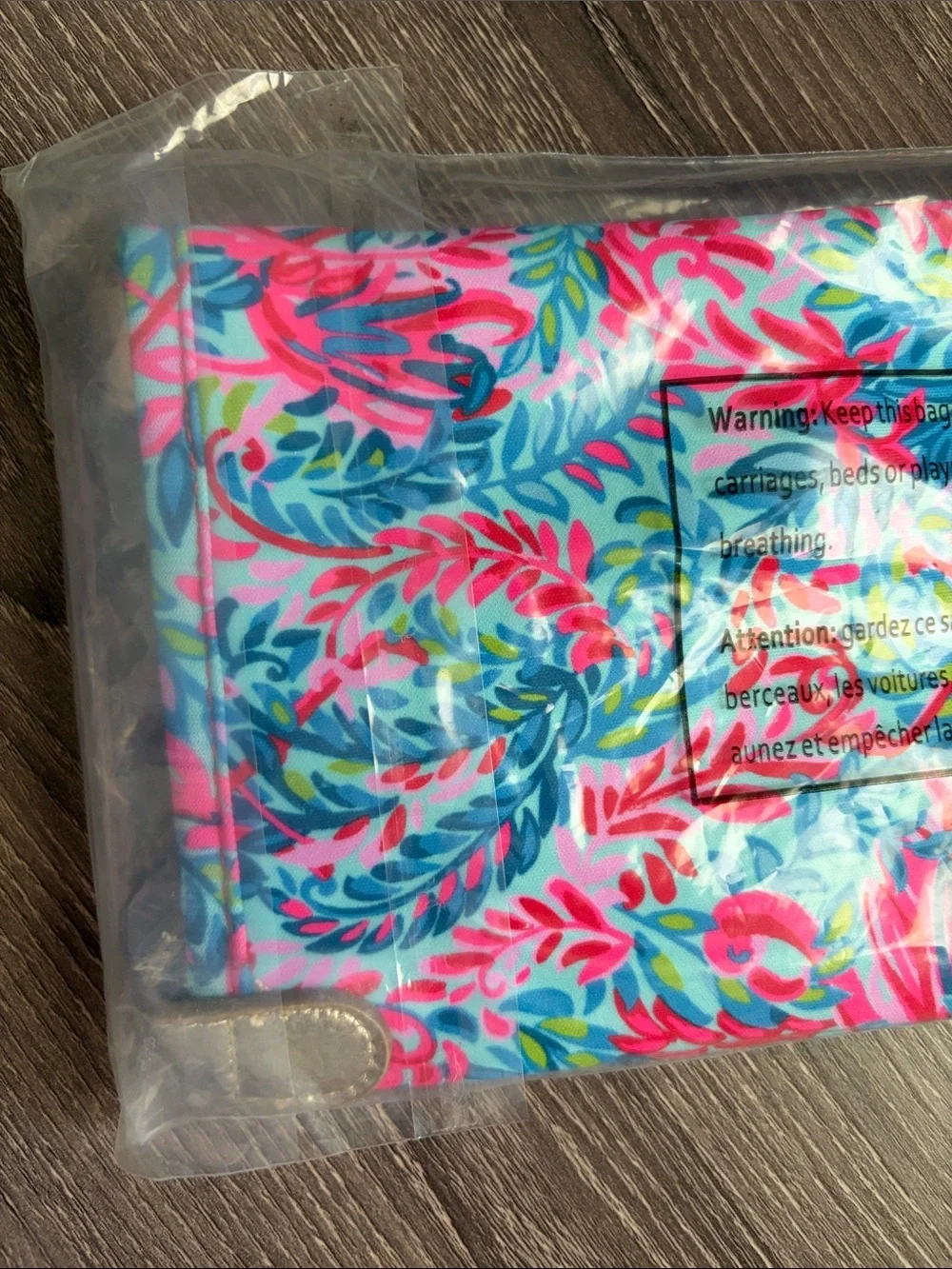 NWT Lilly Pulitzer Wine Bag Surf Blue Flim Flam